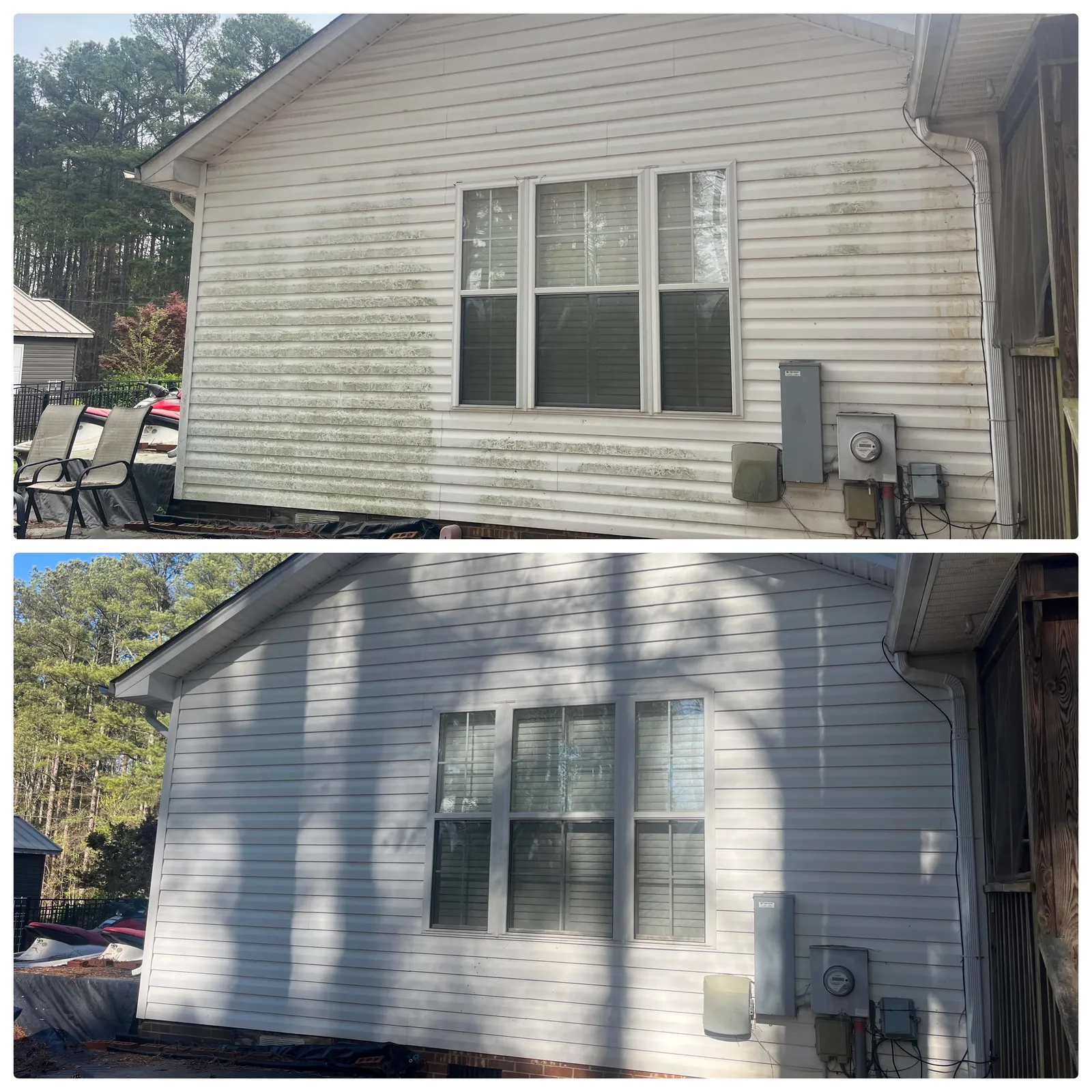 Driveway Cleaning Before & After in Denver, NC & Lake Norman — Stand Out Exterior Cleaning