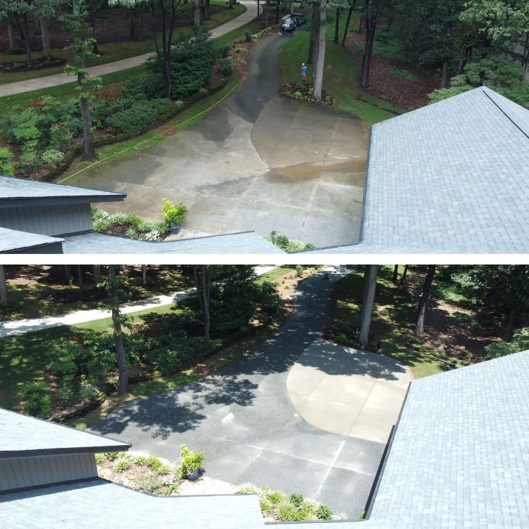 Roof Cleaning Before & After in Denver, NC & Lake Norman — Stand Out Exterior Cleaning