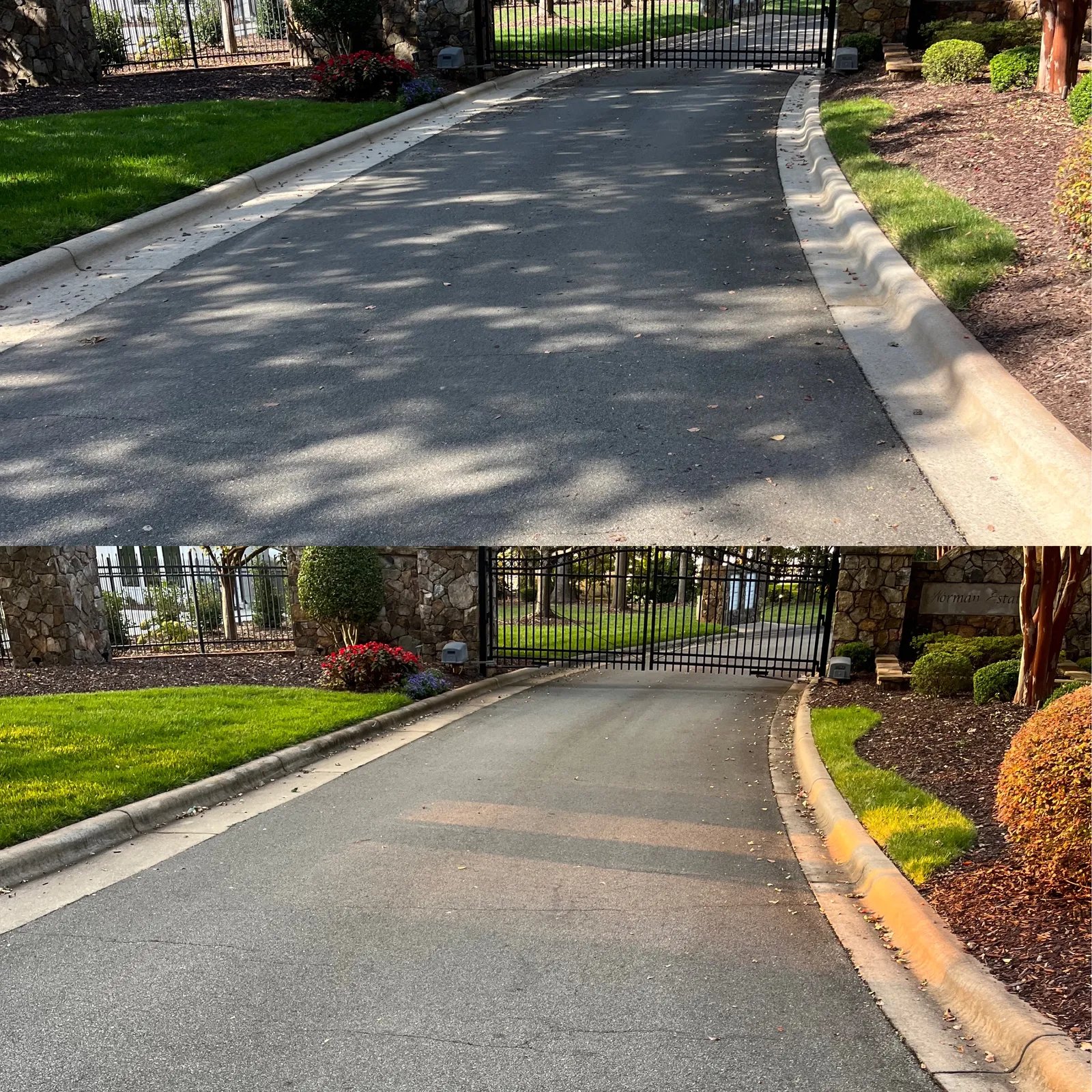 Driveway Cleaning Before & After in Denver, NC & Lake Norman — Stand Out Exterior Cleaning