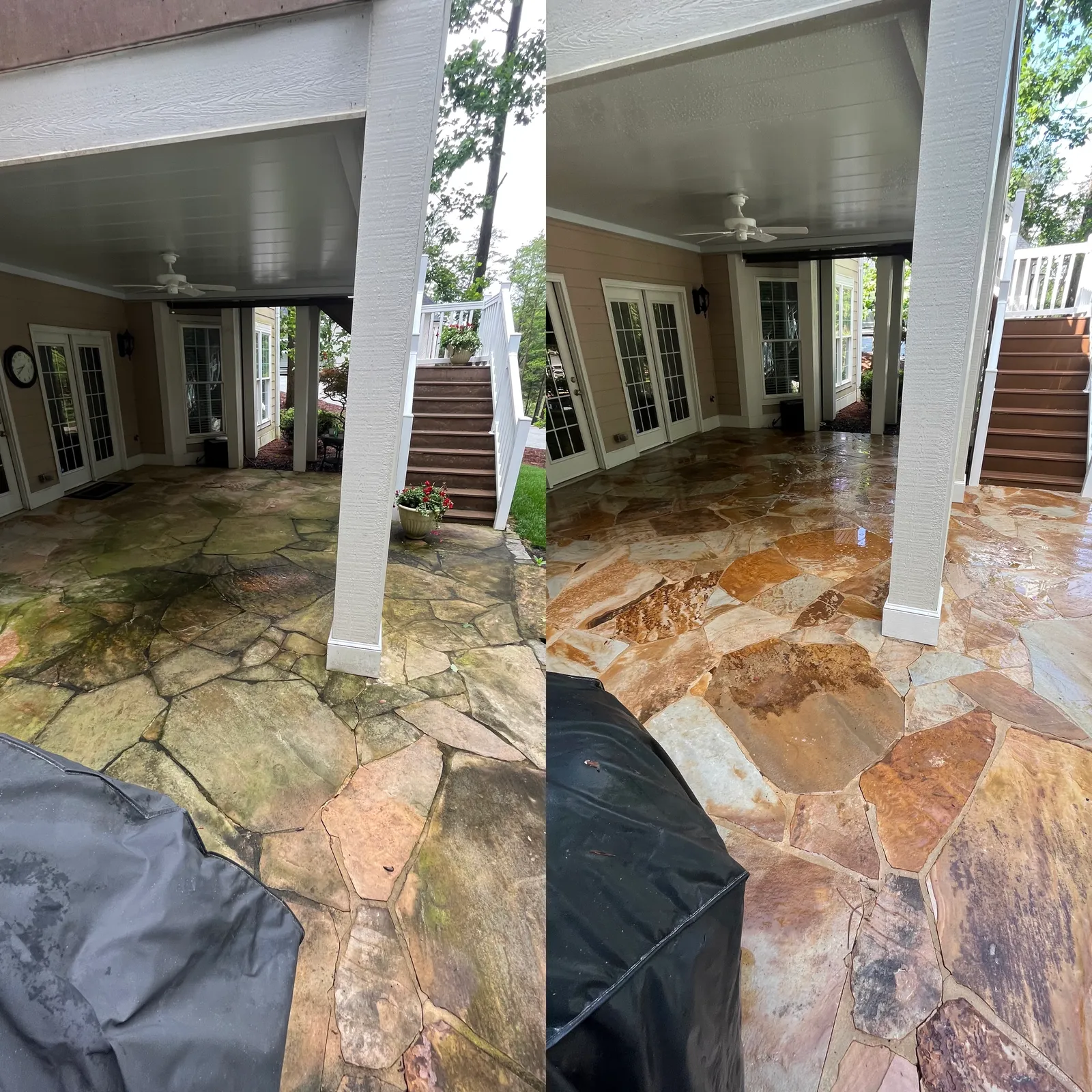 Gutter Cleaning Before & After in Denver, NC & Lake Norman — Stand Out Exterior Cleaning
