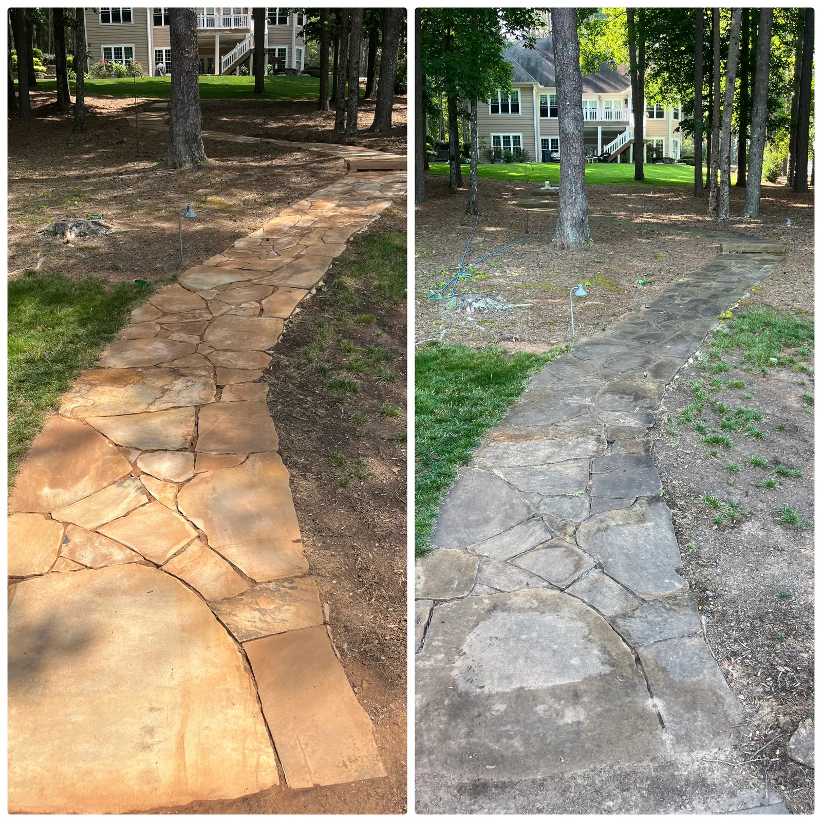 Driveway Cleaning Before & After in Denver, NC & Lake Norman — Stand Out Exterior Cleaning