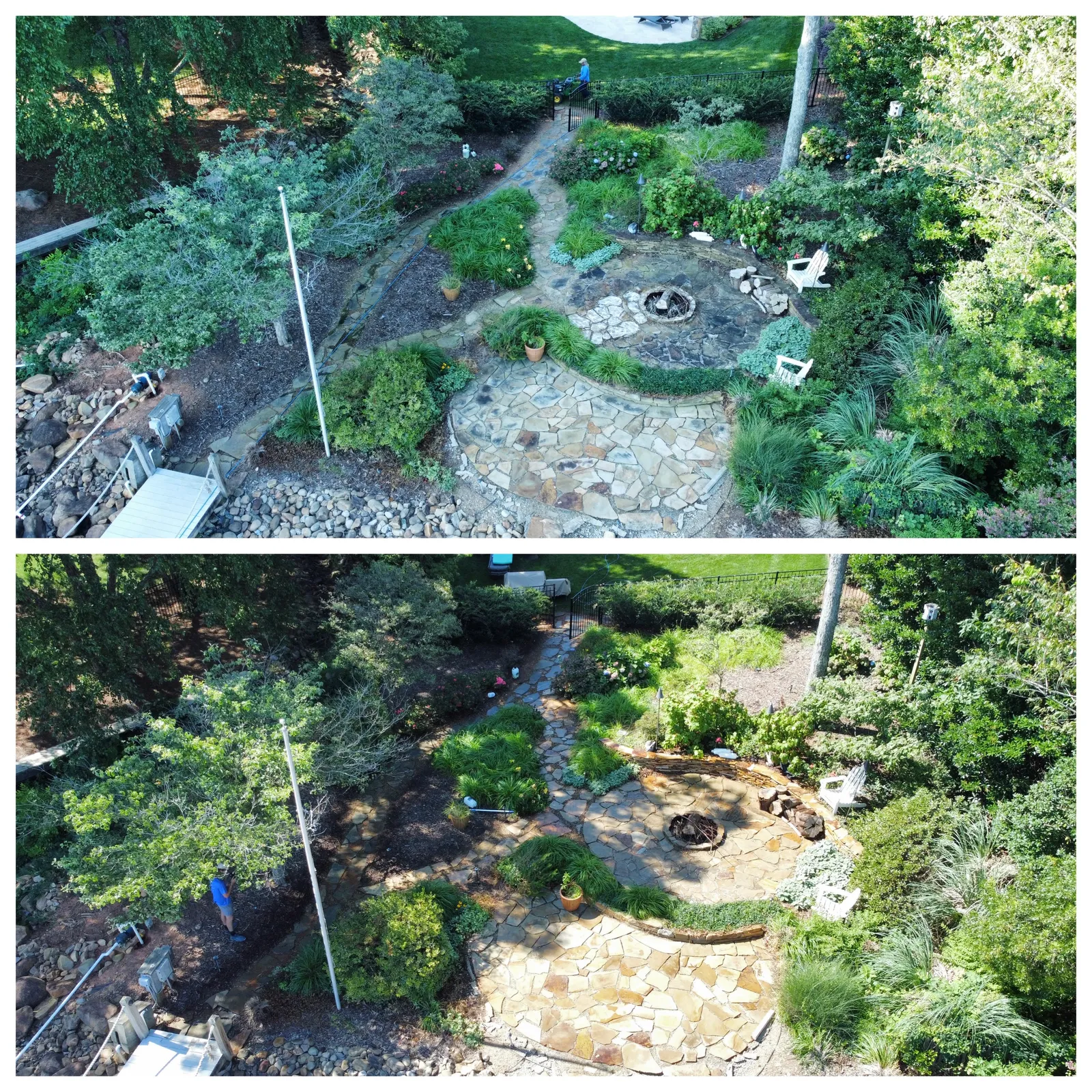 Driveway Cleaning Before & After in Denver, NC & Lake Norman — Stand Out Exterior Cleaning