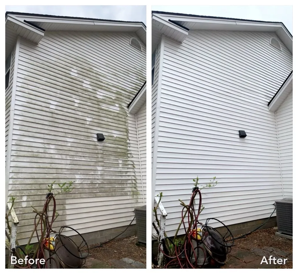 Gutter Cleaning Before & After in Denver, NC & Lake Norman — Stand Out Exterior Cleaning