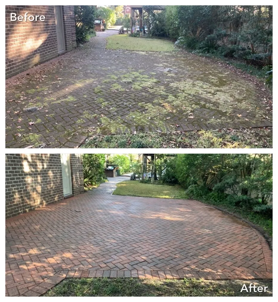 Driveway Cleaning Before & After in Denver, NC & Lake Norman — Stand Out Exterior Cleaning