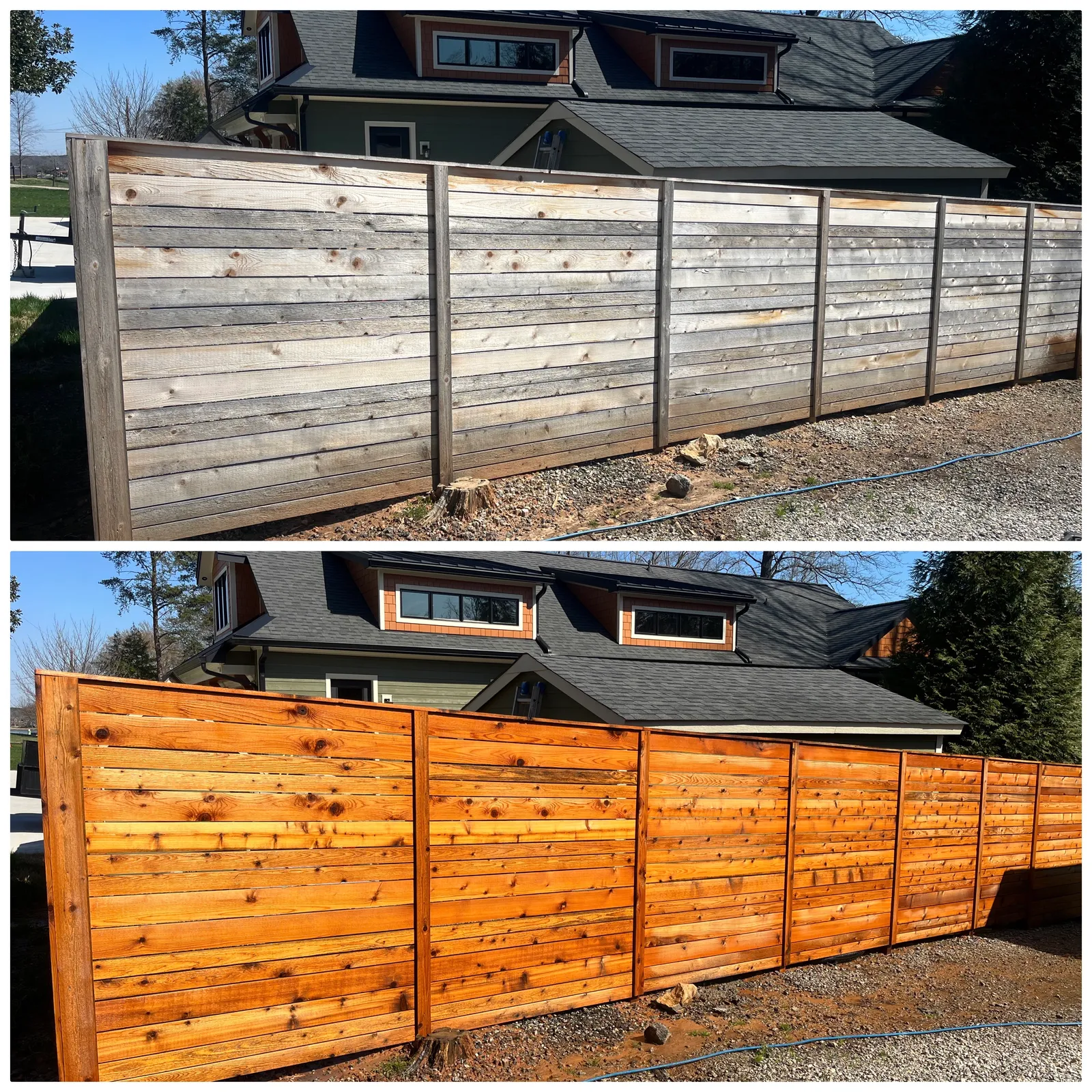 Driveway Cleaning Before & After in Denver, NC & Lake Norman — Stand Out Exterior Cleaning