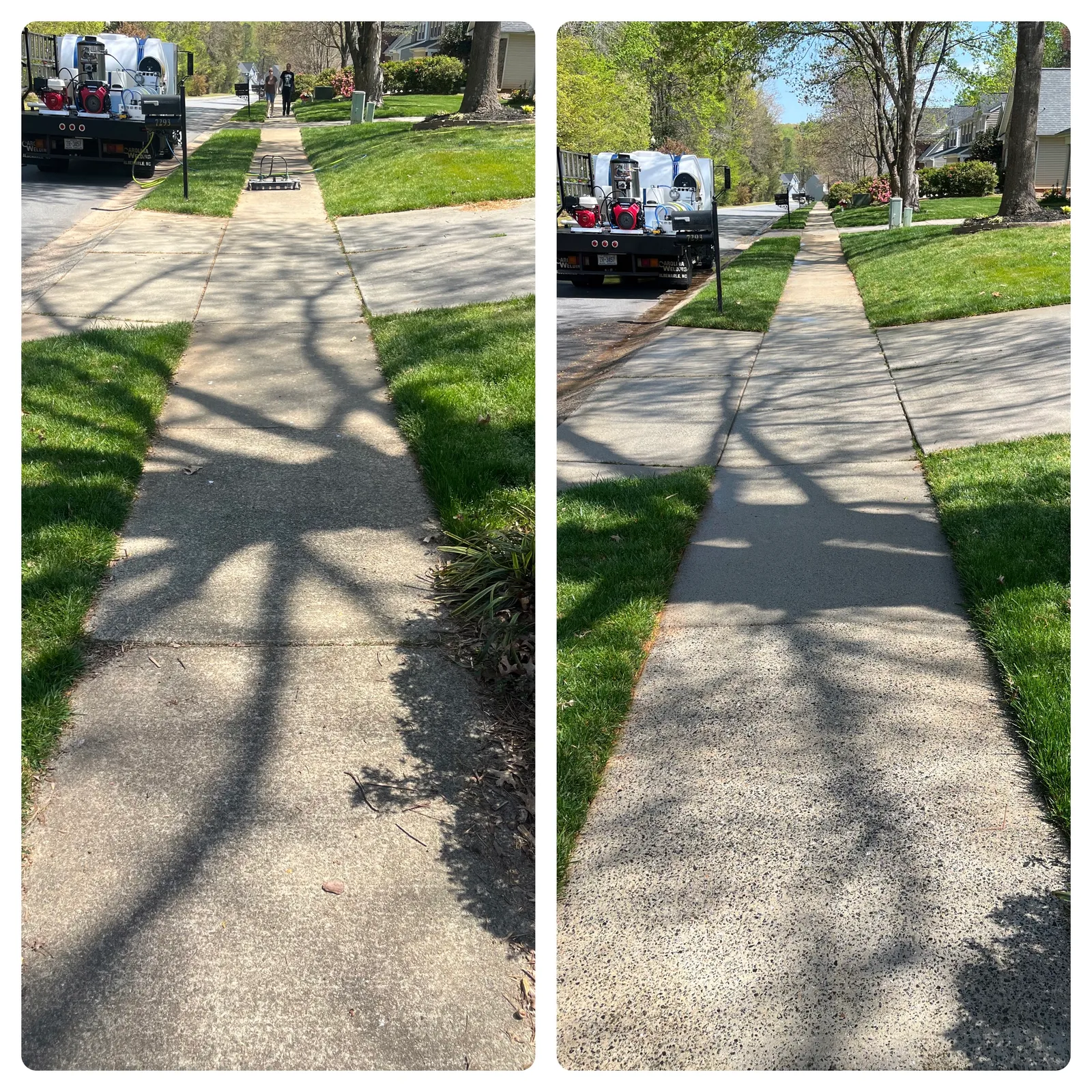 Driveway Cleaning Before & After in Denver, NC & Lake Norman — Stand Out Exterior Cleaning
